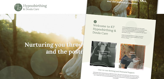KT Hypnobirthing & Doula Care Somerset Website Design