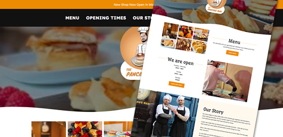 The Pancake Man Bristol Website Design