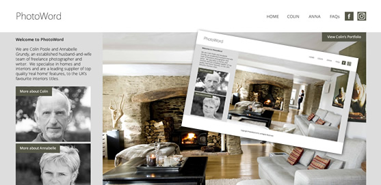 PhotoWord Limited Home Interiors Writer & Photographer Website